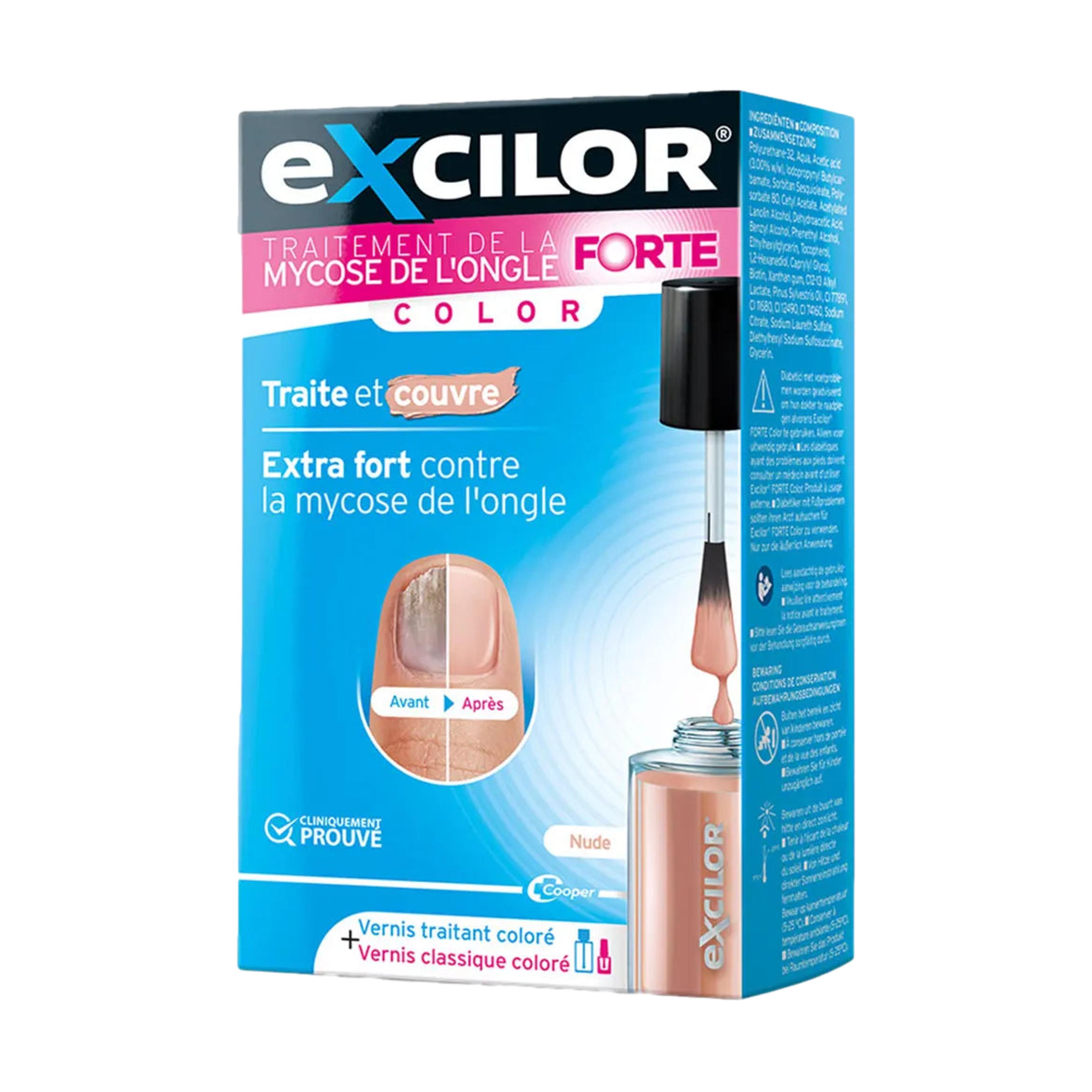 Traitement mycose ongles forte color nude 30ml - Excilor Cooper 