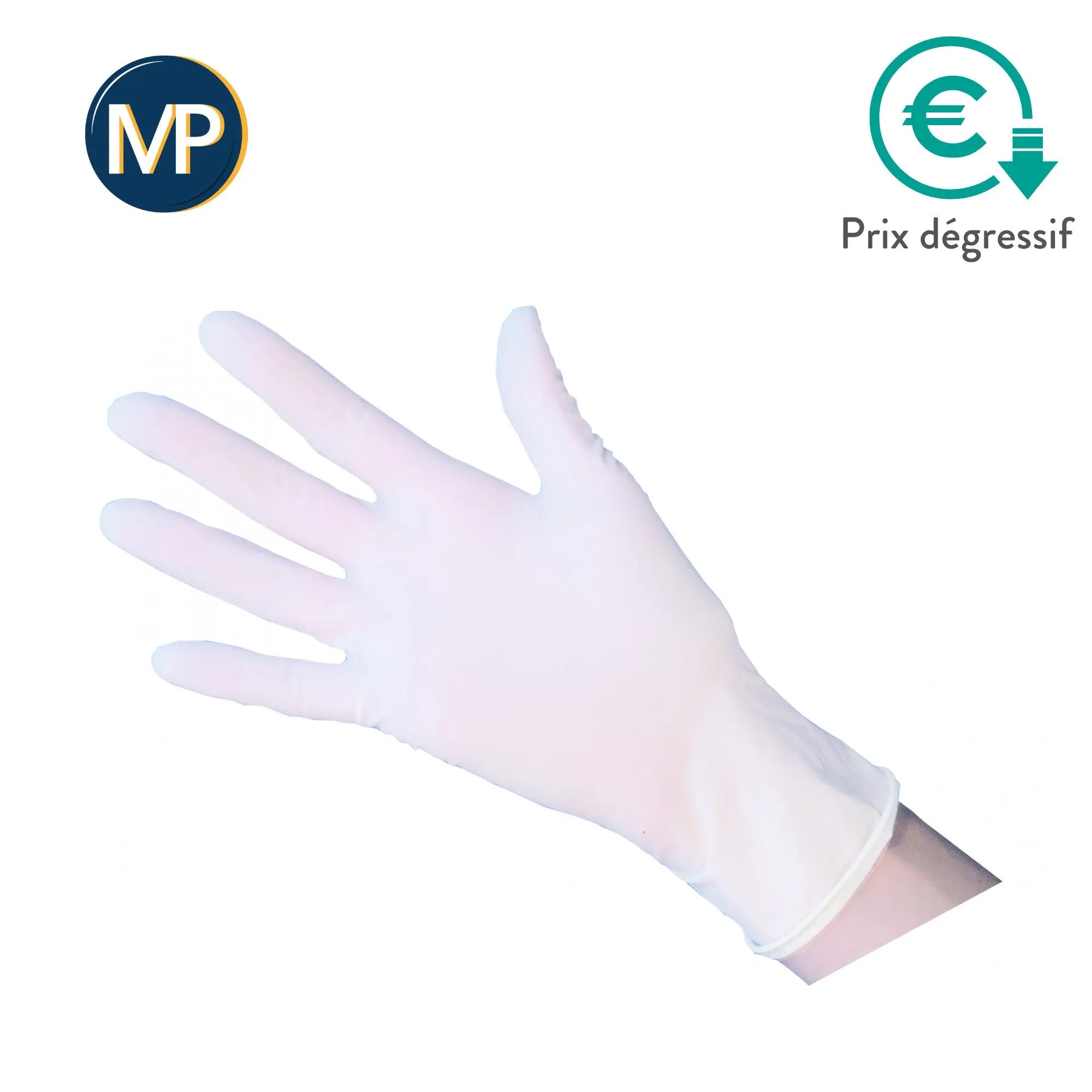 Examination gloves - Latex - Powder-free - Ambidextrous - Box of 100 - My Podologie