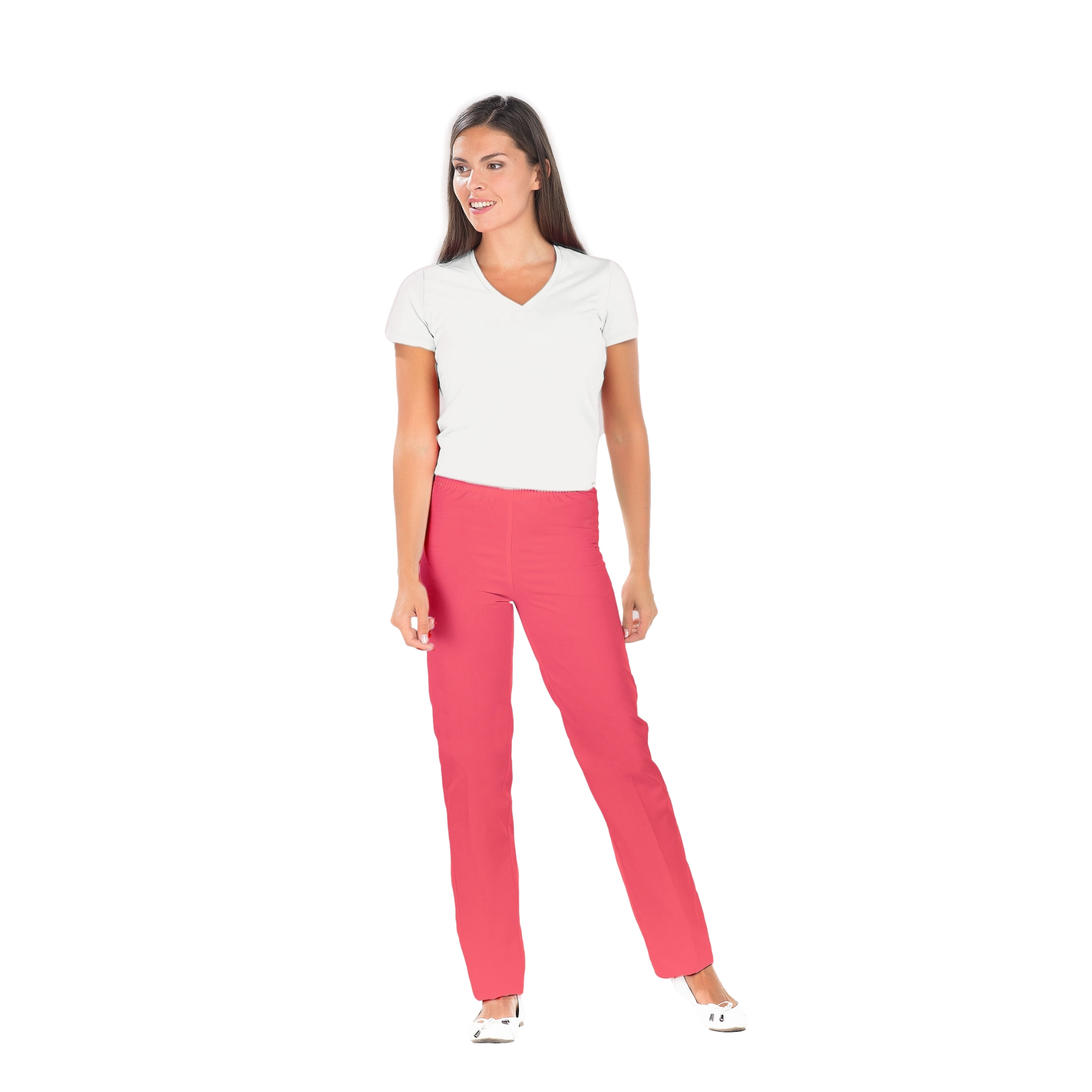 Manu - Pantalon Fuchsia - Mixte - Ceinture élastique - Sans poche My Podologie