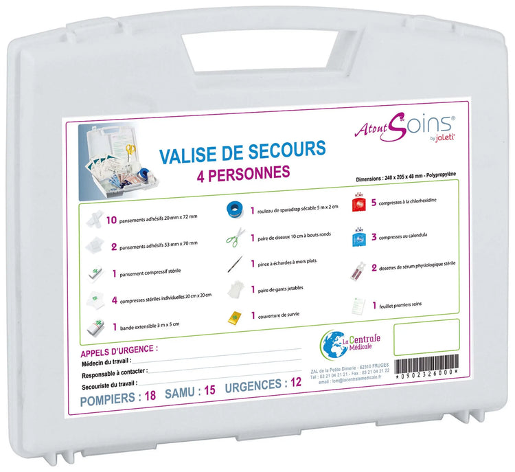 Valise de secours 4 personnes - Joleti - My Podologie