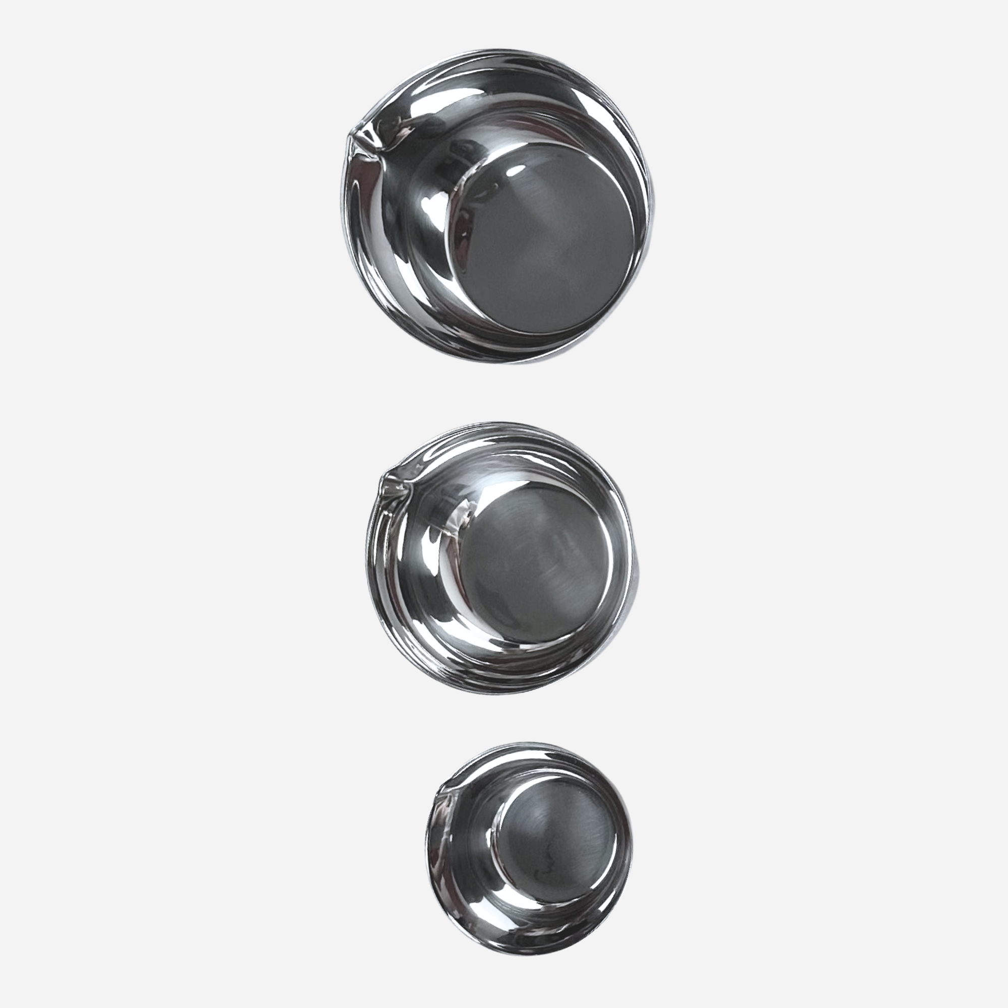 Cupule avec bec et fond plat - Inox - 6 dimensions - Essential by My Podologie Essential